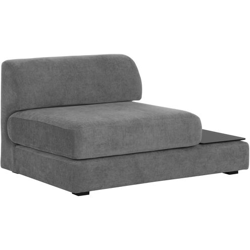 Harmony Danny Dark Grey Modular Armless Chair, Right Shelf